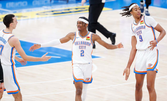 Shai Gilgeous-Alexander, Aleksej Pokusevski, Moses Brown